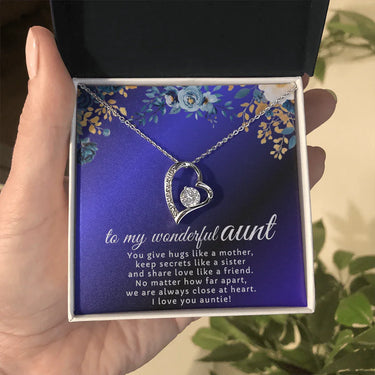 To My Wonderful Aunt - Forever Love Necklace - Gift Set - SLDDL0123 - Sunshine Letters Co